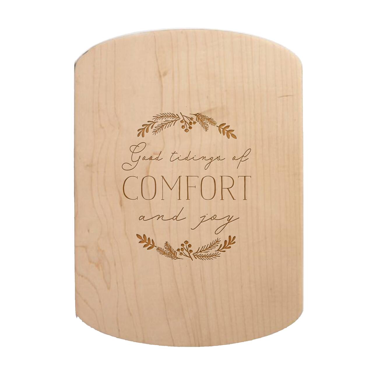Comfort and Joy 11" x 8" Maple Oval Cutting Board